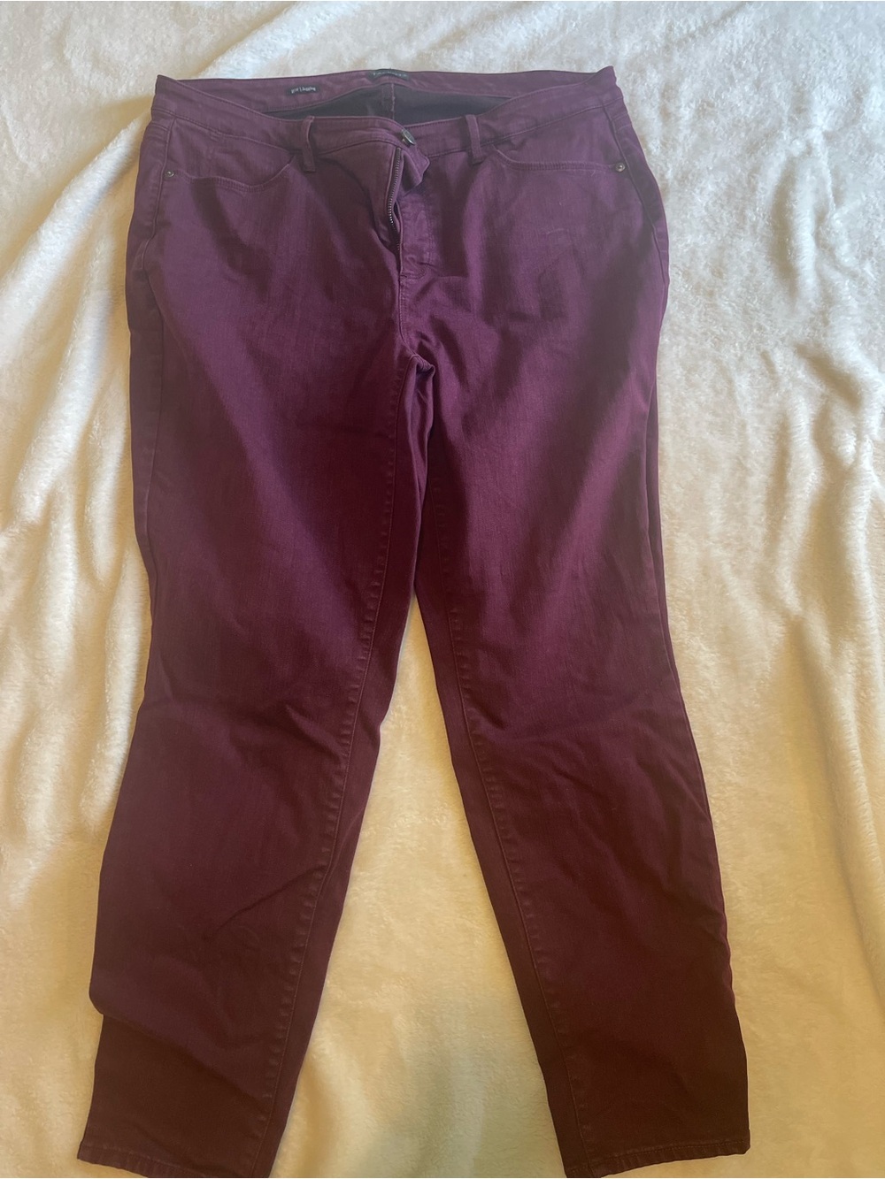 Talbots Straight-Leg Jeans in Plum